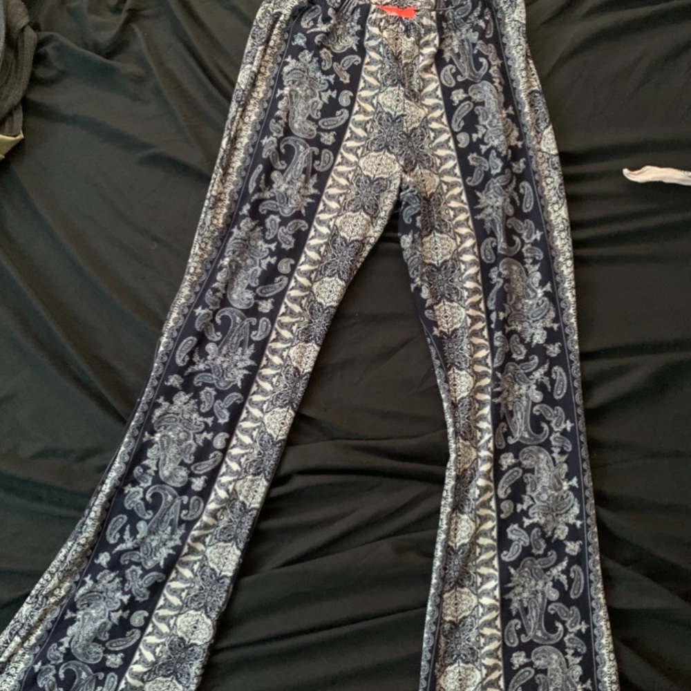 High waisted wide leg pants